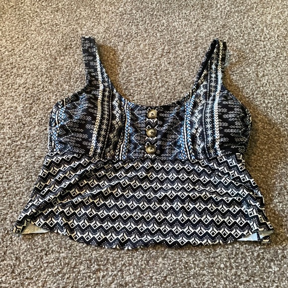 Bathing Suit Top with Open Back and Swing Front - Picture 1 of 7